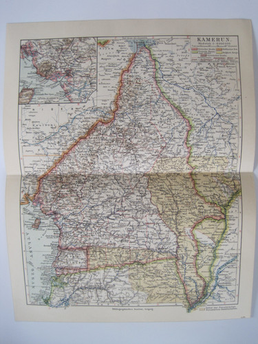 Alte landkarte kamerun - "kamerun", mit