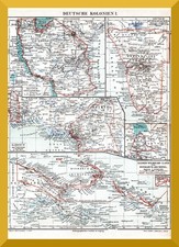 Deutsche Kolonien +Landkarte