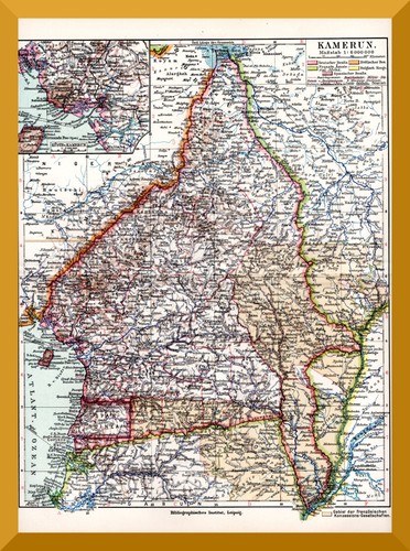 Kamerun historische landkarte - kamerun, +historische