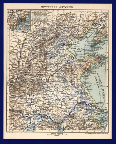 Landkarte anno 1902 china - landkarte,