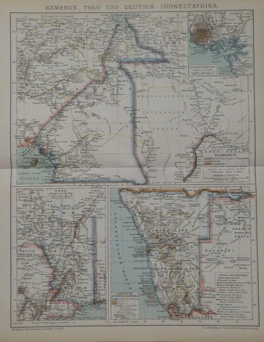 Landkarte kolonien kamerun - landkarte,